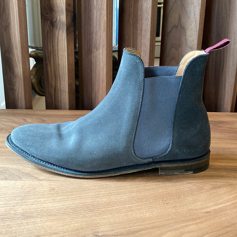 Poetry Grey Suede Chelsea Boots